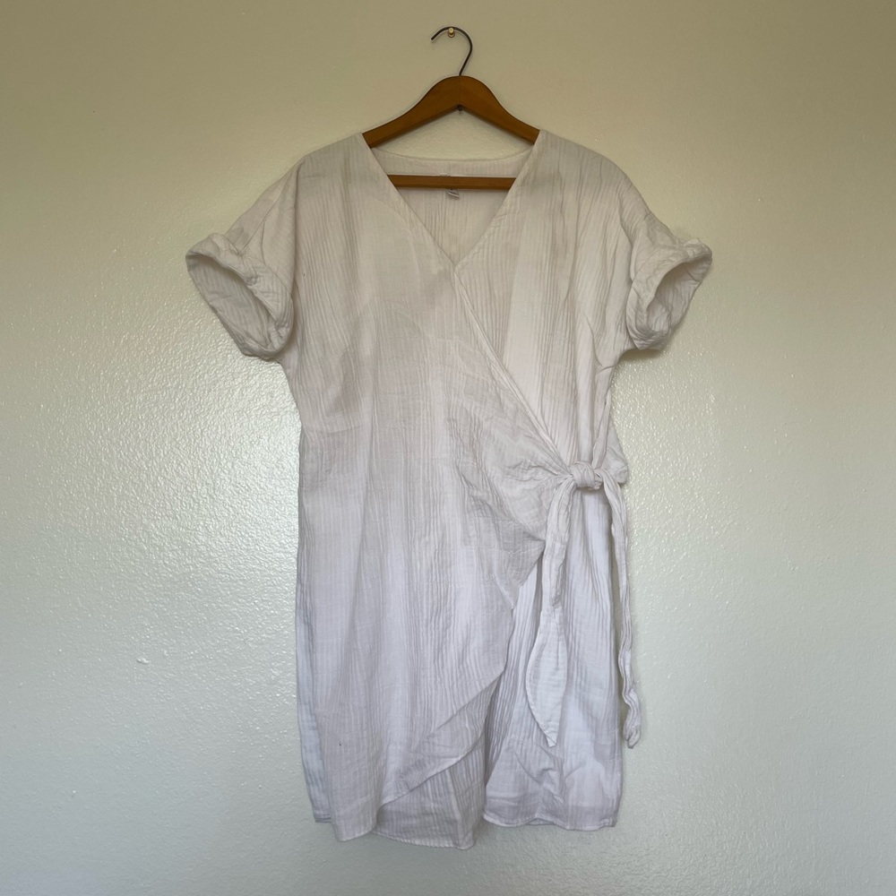 Cotton Tie Wrap Dress